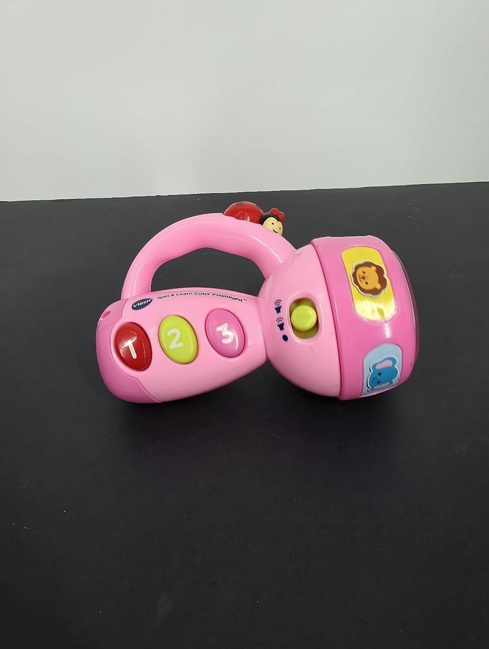 VTech Pink Spin & Learn Color Flashlight Toy Toddler Size Compact